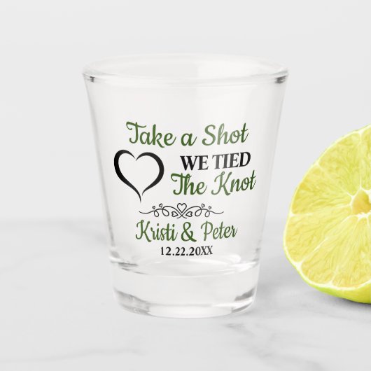 乾杯結婚する ショットグラス (正面)