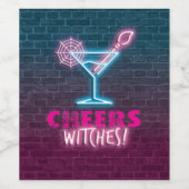 乾杯魔女！楽しい女子会 ワインラベル (シングルラベル)