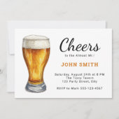 乾杯！もうすぐ新郎に！|楽しい独身最後の夜 招待状 (正面)