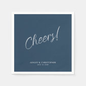 乾杯！インディゴブルー ミニマル あらゆるシーンに対応するカクテル スタンダードカクテルナプキン (正面)