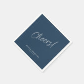 乾杯！インディゴブルー ミニマル あらゆるシーンに対応するカクテル スタンダードカクテルナプキン (角)