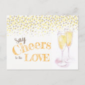 乾杯!ウェディングシャワーのワインとシャンパンのテイスティング ポストカード (正面)