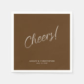 乾杯!ウォルナットブラウン ミニマル あらゆるシーンに対応するカクテル スタンダードカクテルナプキン (正面)