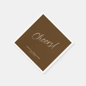 乾杯!ウォルナットブラウン ミニマル あらゆるシーンに対応するカクテル スタンダードカクテルナプキン (角)