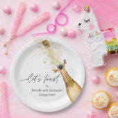 乾杯！カップルの婚約パーティー用紙皿 ペーパープレート (パーティー)