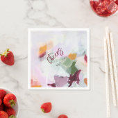 乾杯 | カラフルアブストラクトアート オーダーメイドイベント スタンダードカクテルナプキン (インサイチュ)