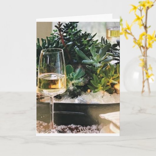 **乾杯!クリスマスおめでとう** カード (黄色い花)