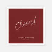 乾杯!クリムゾンレッド ミニマル あらゆるシーンに対応するカクテル スタンダードカクテルナプキン (正面)