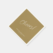乾杯!ゴールド ミニマル どんなシーンにも合うカクテル スタンダードカクテルナプキン (角)