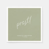 乾杯！セージグリーン ミニマル あらゆるシーンに対応するカクテル スタンダードカクテルナプキン (正面)