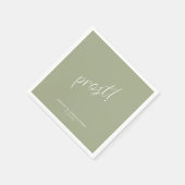 乾杯！セージグリーン ミニマル あらゆるシーンに対応するカクテル スタンダードカクテルナプキン (角)