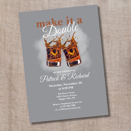 乾杯 ダブル セレブレーション ウイスキー グラス 招待状