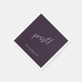 乾杯！ダークパープル ミニマル 誕生日や記念日などのお祝い コックテイル スタンダードカクテルナプキン (角)