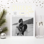 乾杯！ハッピーニューイヤー モダンチックファミリー2 フォト 箔シーズンカード