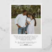 乾杯！ハッピーニューイヤー モダンチックファミリー2 フォト 箔シーズンカード (裏面)