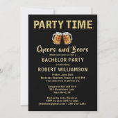 乾杯＆ビアーパーティー タイム ライツ 独身パーティー 招待状 (正面)