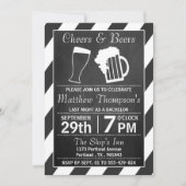 乾杯＆ビア 黒板 結婚前パーティー 招待状 (正面)