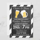 乾杯＆ビア 黒板 結婚前パーティー 招待状 (正面)