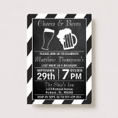 乾杯＆ビア 黒板 結婚前パーティー 招待状