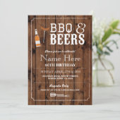 乾杯＆ビア BBQ 誕生日パーティー 30歳 60歳 招待状 (スタンド正面)