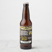 乾杯!ビールで祝う28歳のラスティックバースデー ビールラベル (正面)