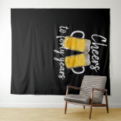 乾杯!ビール好きな40歳の男 タペストリー (インサイチュ(横))