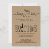 乾杯&ビール独身最後の夜の招待状 招待状 (正面)