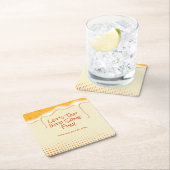 乾杯&ビール – ビール好きのためのお祭り招待状 スクエアペーパーコースター (インサイチュ)