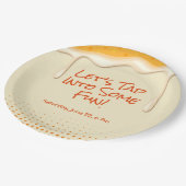 乾杯＆ビール – ビール好きのためのお祭り招待状 ペーパープレート (アングル)