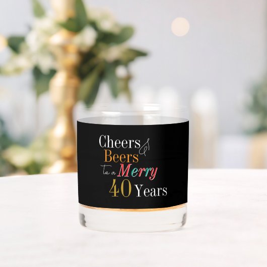 乾杯 ビール メリー 40歳のクリスマス 誕生日パーティー ウイスキーグラス (インサイチュ (ウェディング))