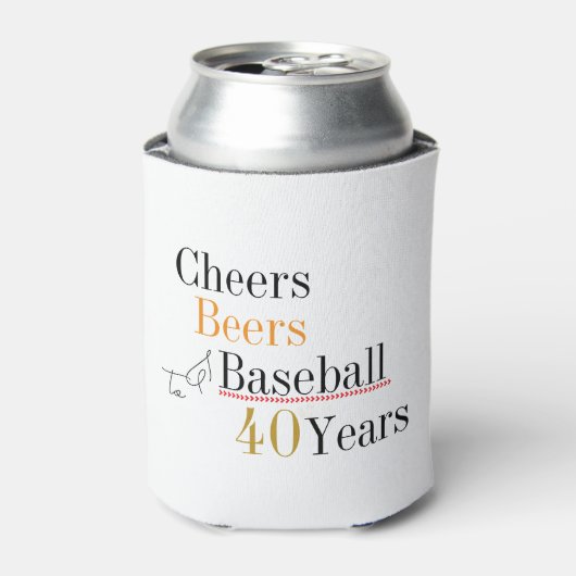 乾杯 ビール 野球 40歳の誕生日パーティー 缶クーラー (缶正面)