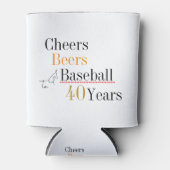 乾杯 ビール 野球 40歳の誕生日パーティー 缶クーラー (正面)