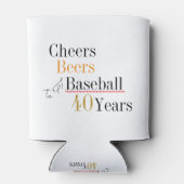 乾杯 ビール 野球 40歳の誕生日パーティー 缶クーラー (裏面)