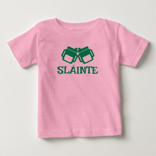 乾杯 ピンクのシッピーTシャツ ベビーTシャツ (正面)