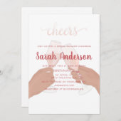 乾杯! ブライズシャワー 招待状 (正面/裏面)