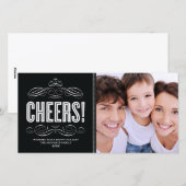 乾杯！｜ホリデー フォト カード (正面/裏面)