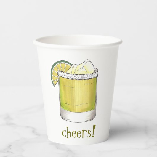 乾杯!マルグリータ コクテール 21歳の誕生日パーティー 紙コップ (正面)