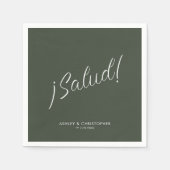 乾杯！ モスグリーン ミニマル あらゆるシーンに対応するカクテル スタンダードカクテルナプキン (正面)