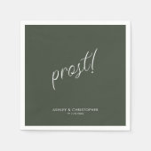 乾杯！モスグリーン ミニマル あらゆるシーンに対応するカクテル スタンダードカクテルナプキン (正面)