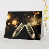 乾杯 ワインボトルグラス カード (黄色い花)