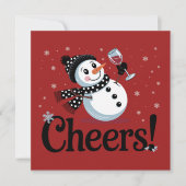 乾杯 ワイン クリスマス 雪だるま クリスマス 飲み物 冬 (正面)