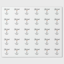 乾杯!婚約パーティーの名前の日時でグラスを上げましょう ラッピングペーパー