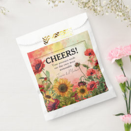 🌻乾杯!幸せな花びらと真っ赤な花 フェイバーバッグ