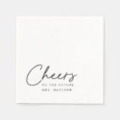 乾杯！未来のミセス・ブライダルシャワー スタンダードカクテルナプキン (正面)