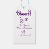 乾杯！未来のMrs. 【花嫁の名前】（むらさきのらくがき） ギフトタグ (裏面)