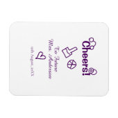 乾杯！未来のMrs. 【花嫁の名前】 紫の落書き マグネット (横)