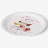 「乾杯」| 水彩カクテル ブライダルシャワープレート ペーパープレート (アングル)