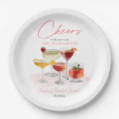 「乾杯」| 水彩カクテル ブライダルシャワープレート ペーパープレート (正面)