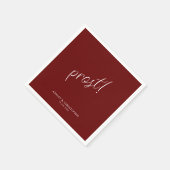 乾杯！深紅のミニマルなパーティー・ナプキン スタンダードカクテルナプキン (角)