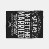 乾杯！結婚するんだ、独身最後の夜！ フリースブランケット (正面(横))